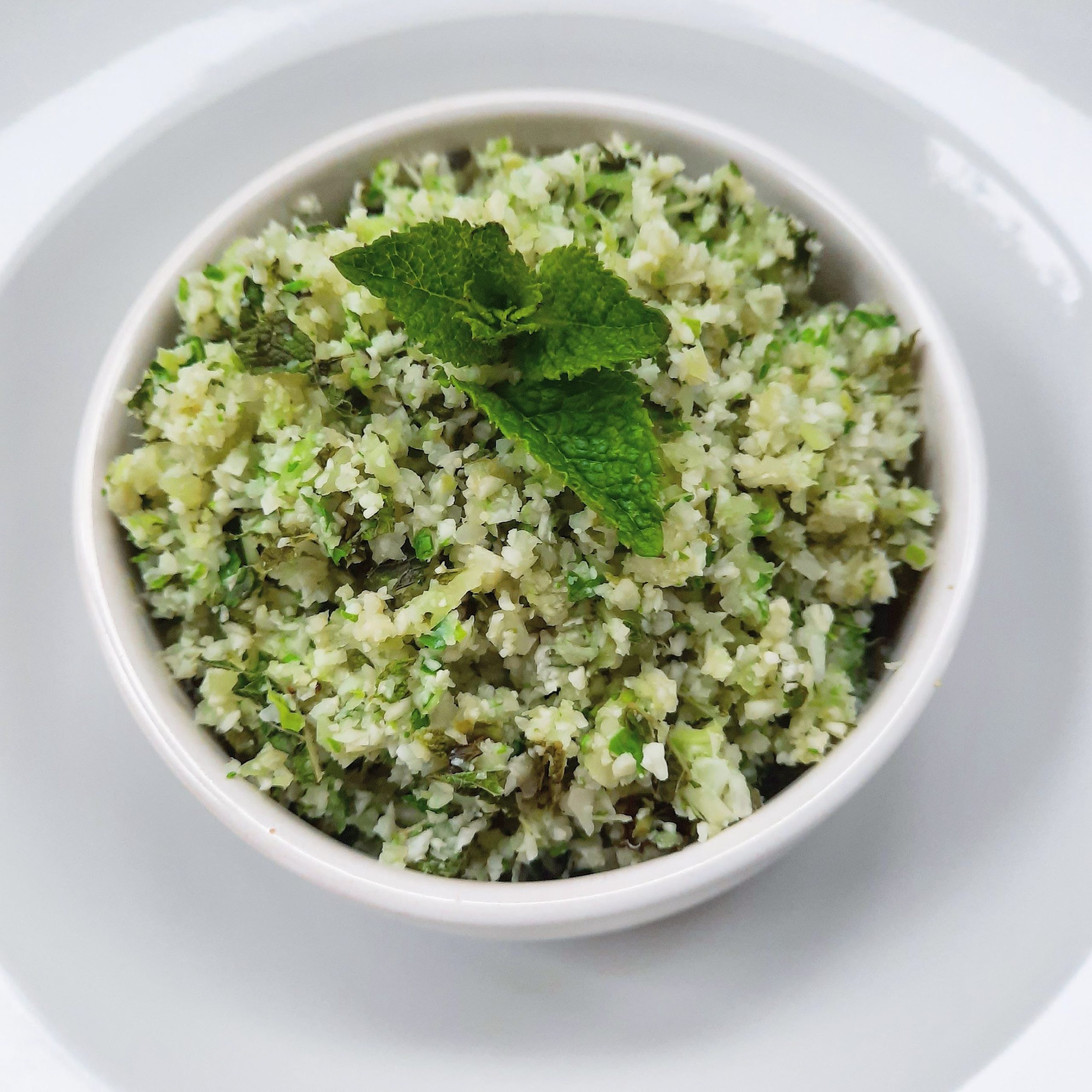 Simple mint, coriander or parsley cauliflower rice 3 ways Gastric