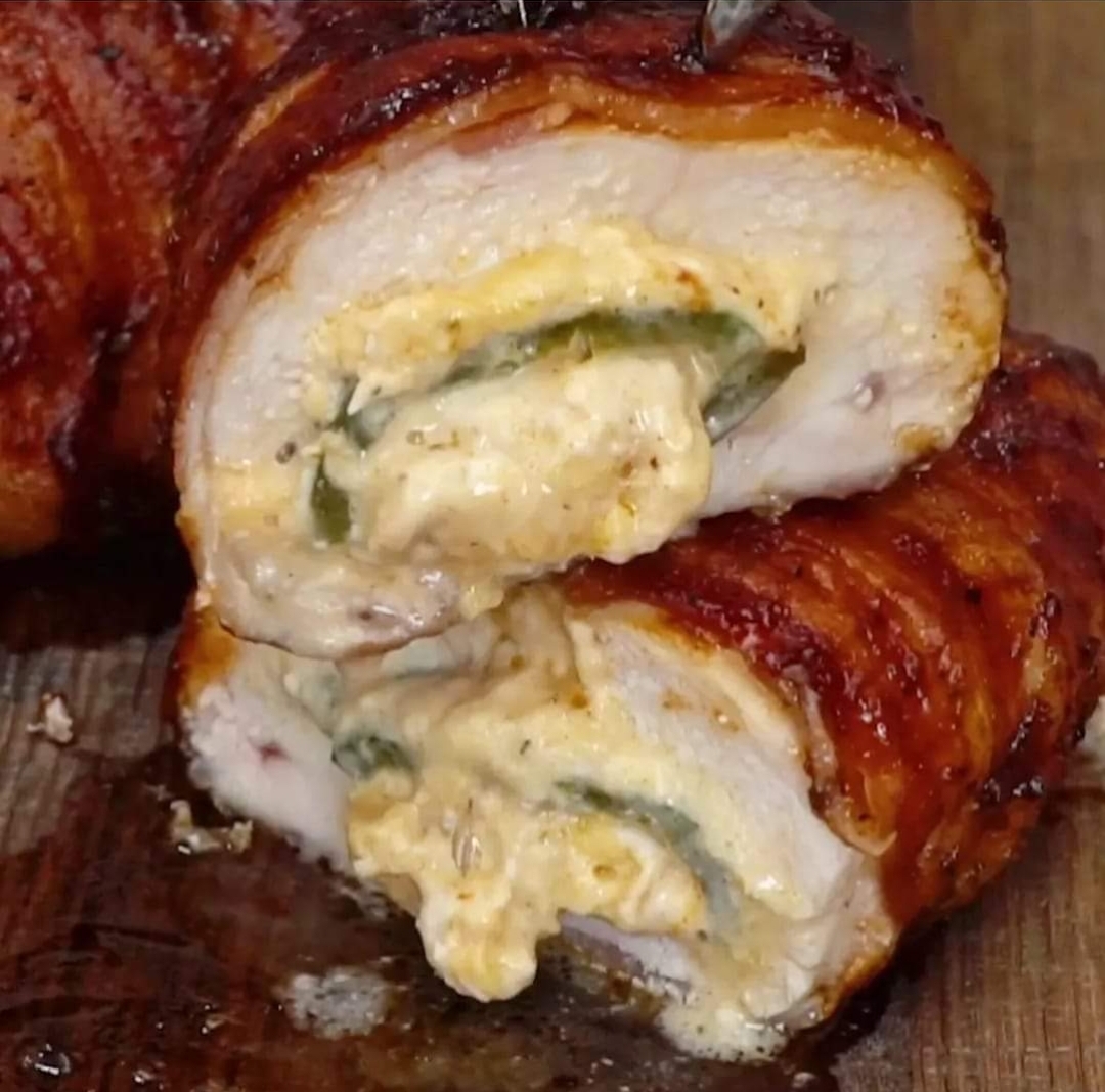 Cream cheese & jalapeño stuffed chicken wrapped in bacon Gastric Inspired Recipes